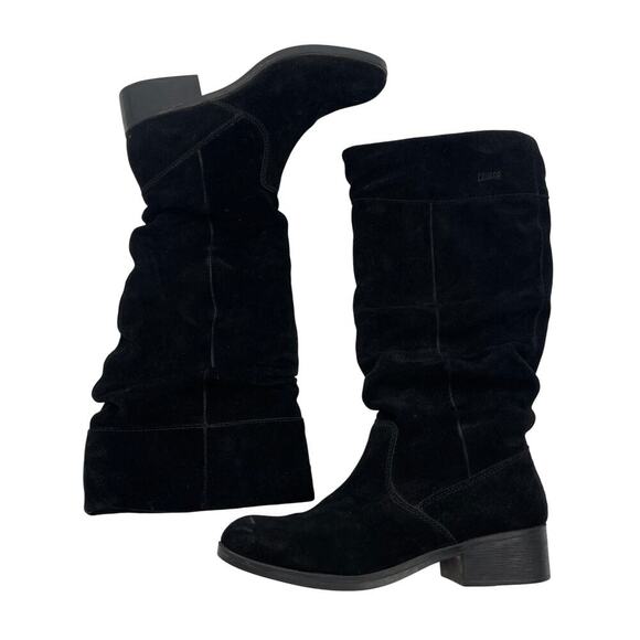 Cougar Carla Tall Suede Boots Black Winter Weatherproof Slouchy Size 8 - Picture 2 of 8
